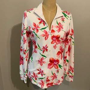Tommy Bahamas floral zip up